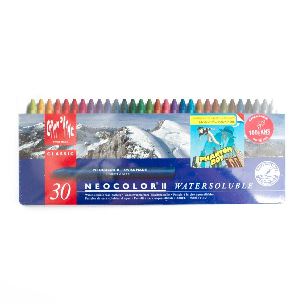Crayons, Art & School, Caran d'Ache, Neocolor II, Water soluble, Set, 88855